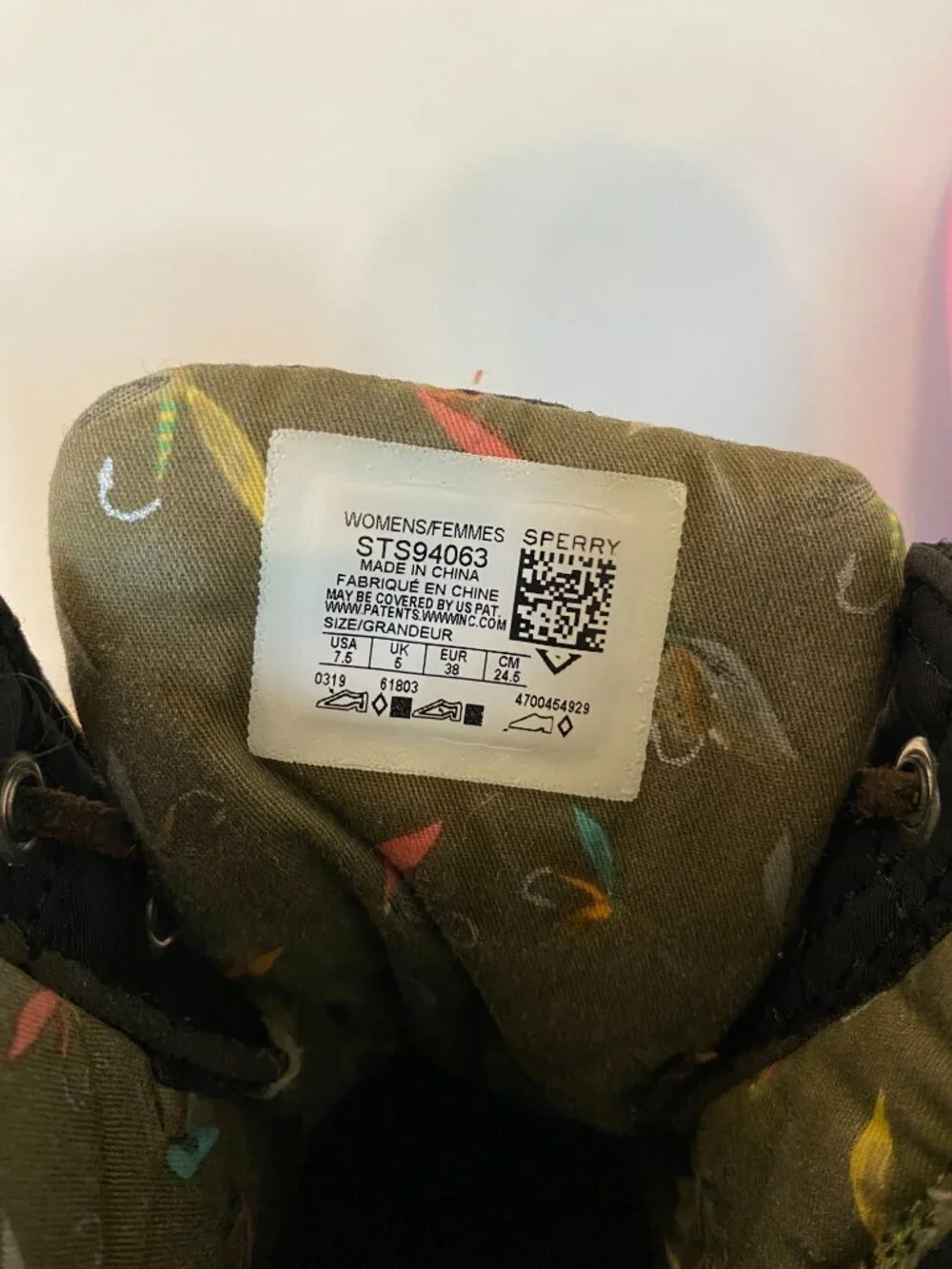 Sperry Saltwater Quilted Duck Boots Waterproof Black Women's 7.5 STS94063